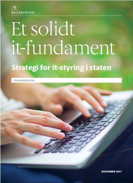 "Billede af publikationen 'Et solidt it-fundament - Strategi for it-styring i staten'"